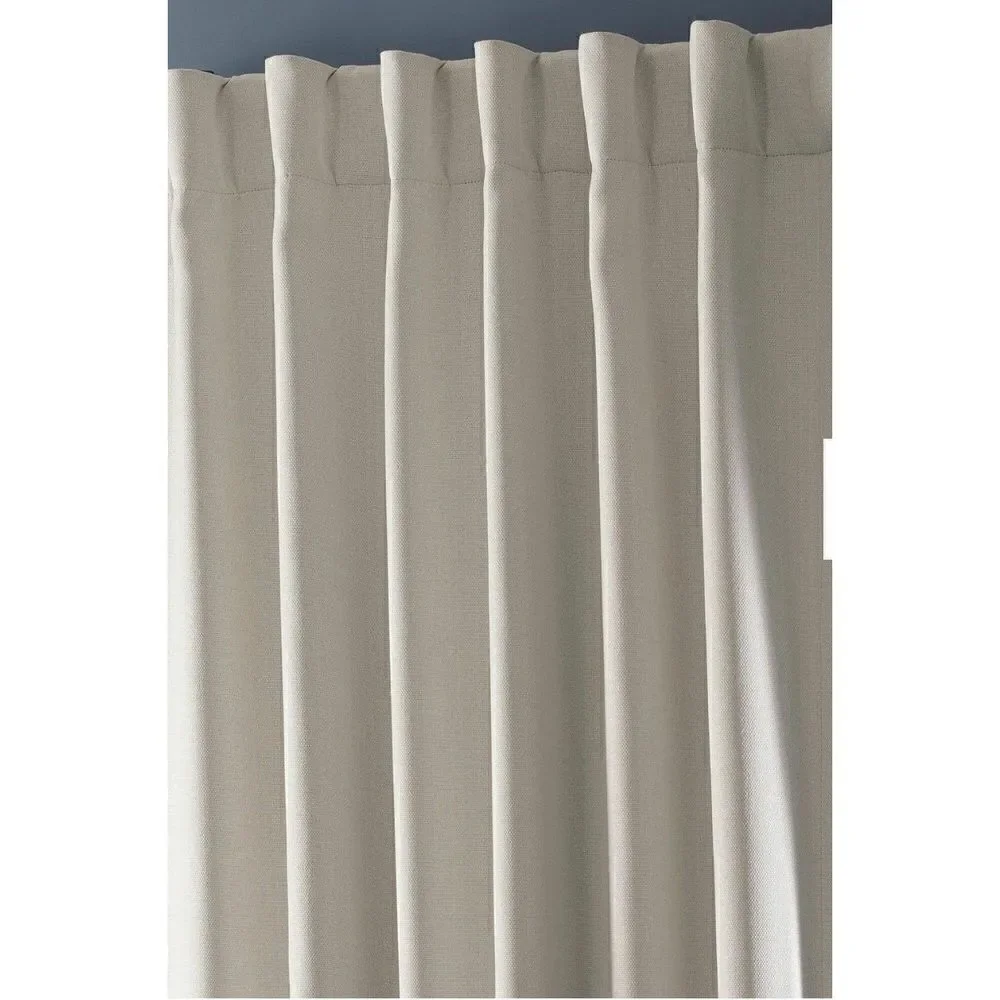 Birch Textured Faux Linen Room Darkening Curtain 50” x 96” L